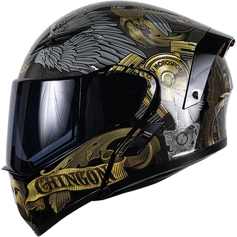 Casco ESTELAR Mexa dorado (Luz LED)