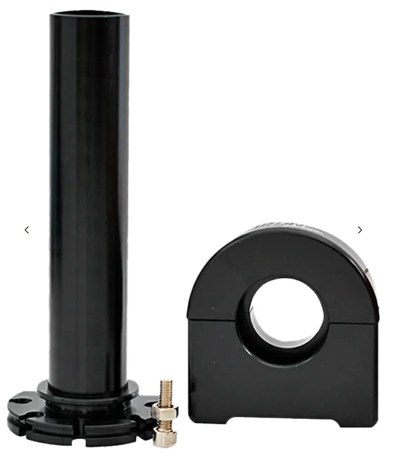  Puño acelerador de aluminio negro con base
