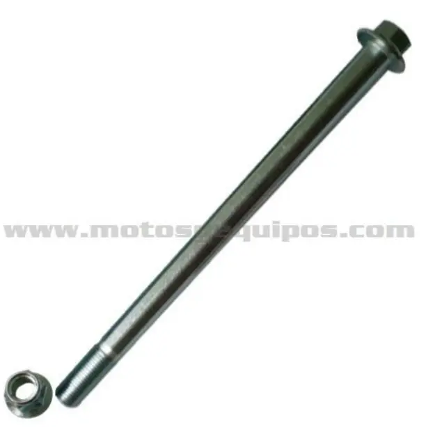 Eje rueda delantera con tuerca Italika FT125, FT150 