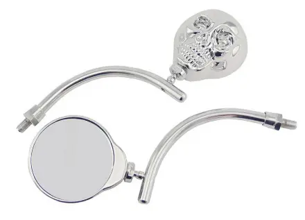 Espejos mano de esqueleto plata- Cruiser/Chopper 