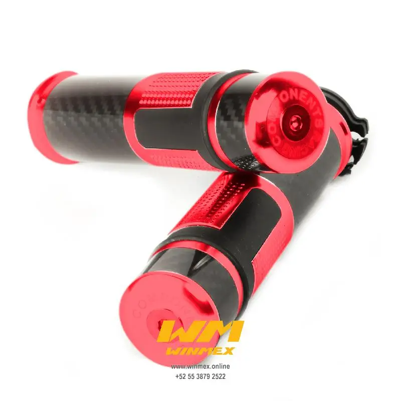 Grips aluminio deportivos rojo- Street bike 