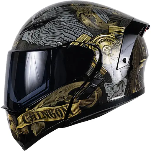  Casco ESTELAR Mexa dorado (Luz LED)