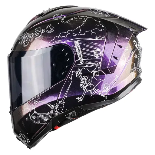 Casco SNOW Rick & Morty Galactic tornasol