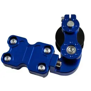 [AJC-027AZ] Ajustador de cadena CNC azul ATV 