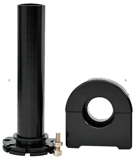 [PUÑ-1107-0001N]  Puño acelerador de aluminio negro con base