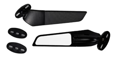 [ESP-4213-0901] Espejos moto deportiva fibra de carbon negro/ Street bike 