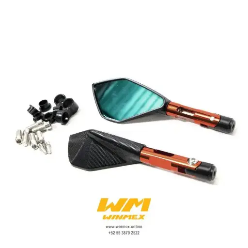 [ESP1001009-6] Espejos deportivos naranja- Universal 