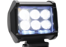 [RS-LED-13012W-BU] Faro auxiliar cuadrado 6 led con lupa con luz  alta, baja y estrobo- 	Universal 