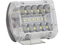 [RS-LED-13085W-BU-R] Faro auxiliar LED con estrobo 15 led contorno lateral azul-rojo- 	Universal 