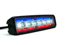 [RS-LED-13044W-BUR] Barra de 6 LEDS luz blanca con contorno estrobo- Universal 