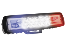 [RS-LED-13056W-BUR] Barra de 10 LEDS azul y rojo con estrobo- Universal 