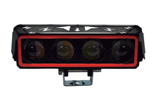 [RS-LED-13129Y-W-BU] Faro auxiliar LED rectangular 4 lupas luz roja- Universal 