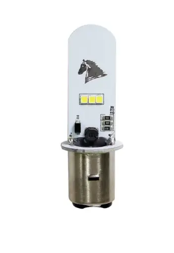 [3215-1129] "Foco LED BA20D 2.5/5W 12V 6500K con estrobos "- Universal 