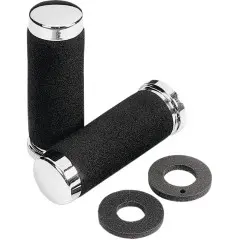 [1806-10-016] Grips Crome foam Chopper 1"- Cruiser 