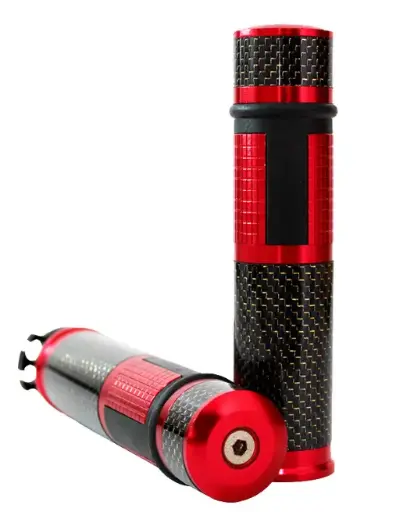 [PUÑ-1107-0591R] Grips aluminio deportivos rojo- Street bike 