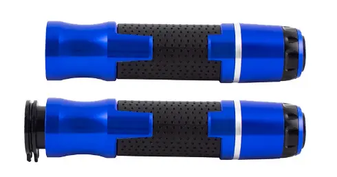 [PUÑ-1107-0592A] Grips aluminio deportivos azul- Street bike 