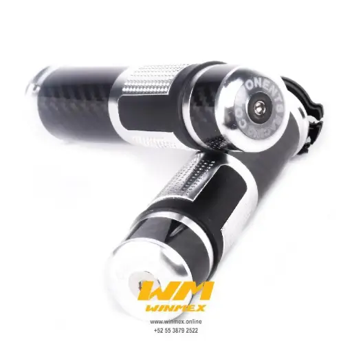 [PN100106-4] Grips aluminio deportivos plata- Street bike 