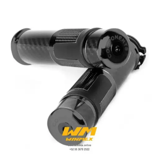 [PN100106-5] Grips aluminio deportivos negro- Street bike 